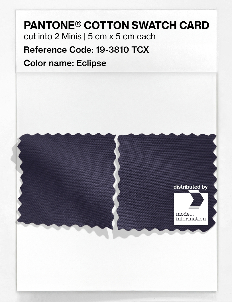 Product image 4 of the product “PANTONE® COTTON SWATCH CARD 19-3810 TCX Eclipse ”