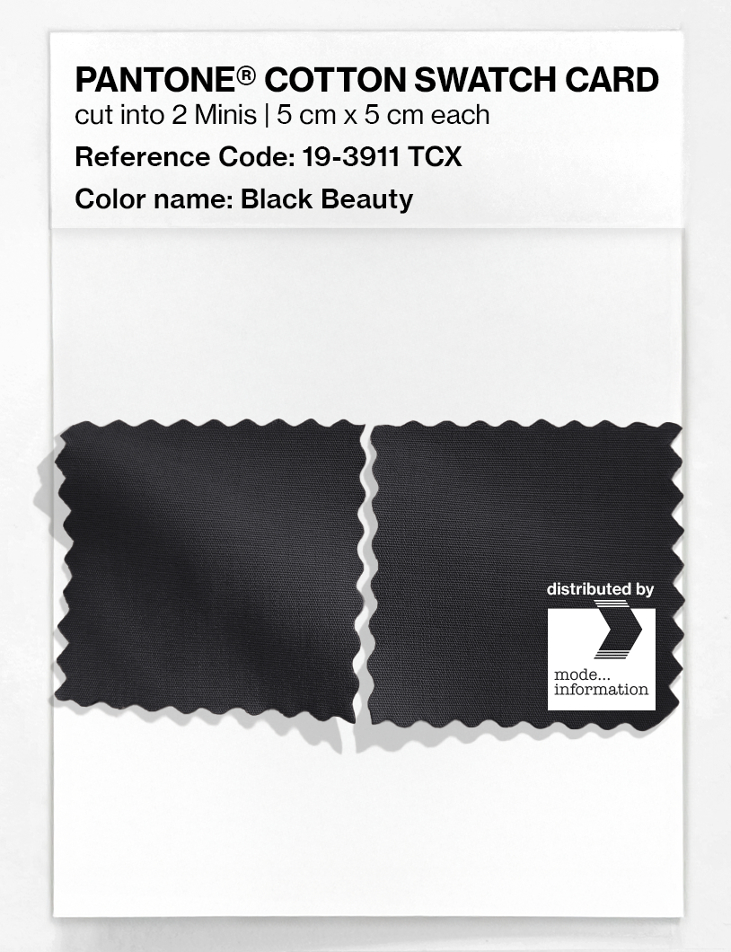 Product image 4 of the product “PANTONE® COTTON SWATCH CARD 19-3911 TCX Black Beauty ”