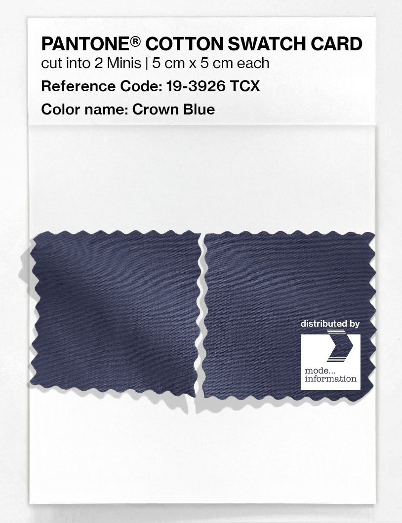 Product image 4 of the product “PANTONE® COTTON SWATCH CARD 19-3926 TCX Crown Blue ”