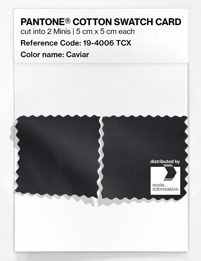 Product image 4 of the product “PANTONE® COTTON SWATCH CARD 19-4006 TCX Caviar ”