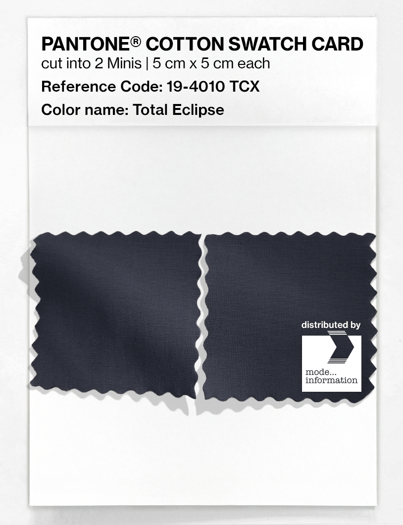 Product image 4 of the product “PANTONE® COTTON SWATCH CARD 19-4010 TCX Total Eclipse ”