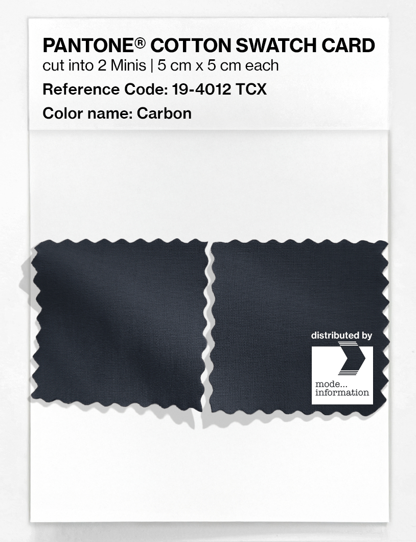 Product image 4 of the product “PANTONE® COTTON SWATCH CARD 19-4012 TCX Carbon ”