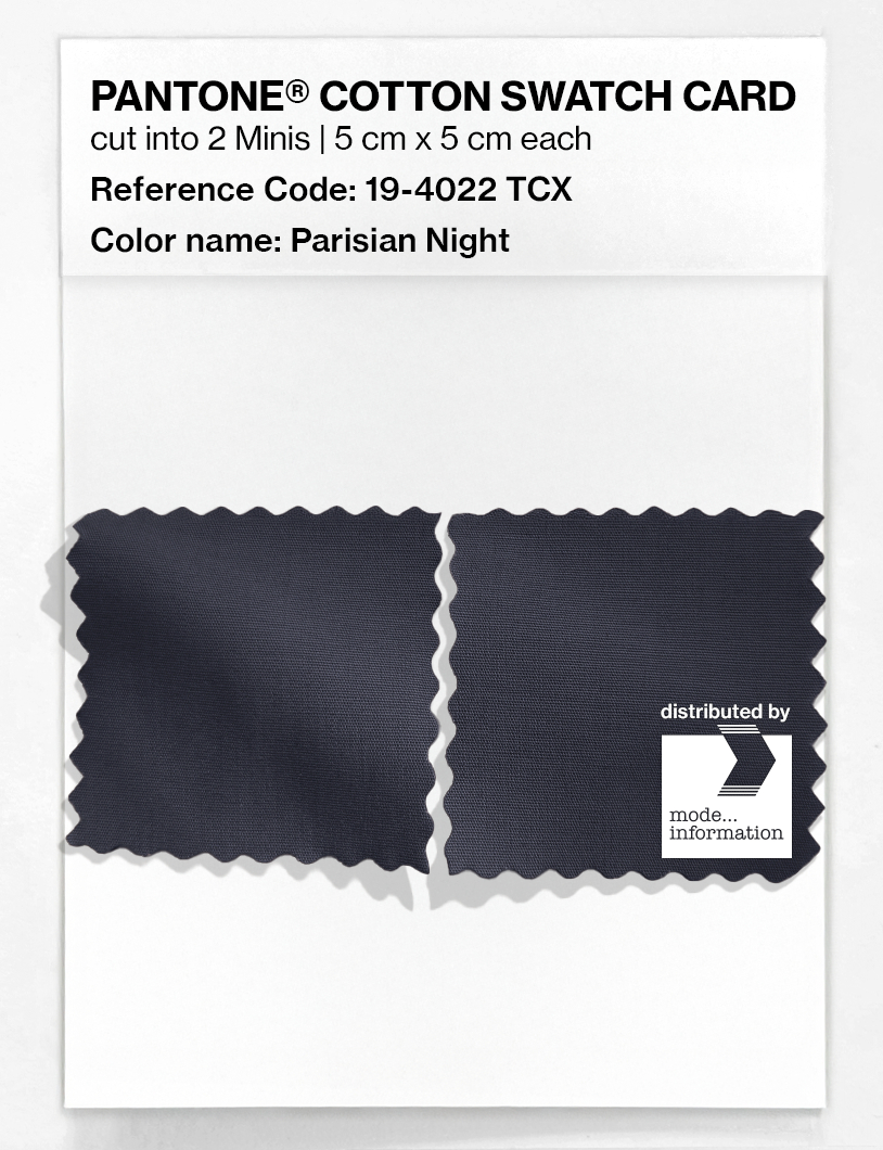 Product image 4 of the product “PANTONE® COTTON SWATCH CARD 19-4022 TCX Parisian Night ”