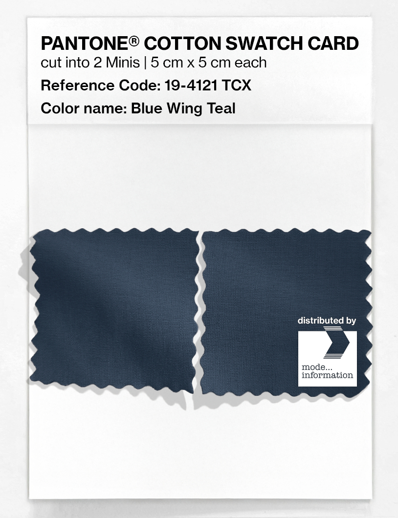 Product image 4 of the product “PANTONE® COTTON SWATCH CARD 19-4121 TCX Blue Wing Teal ”