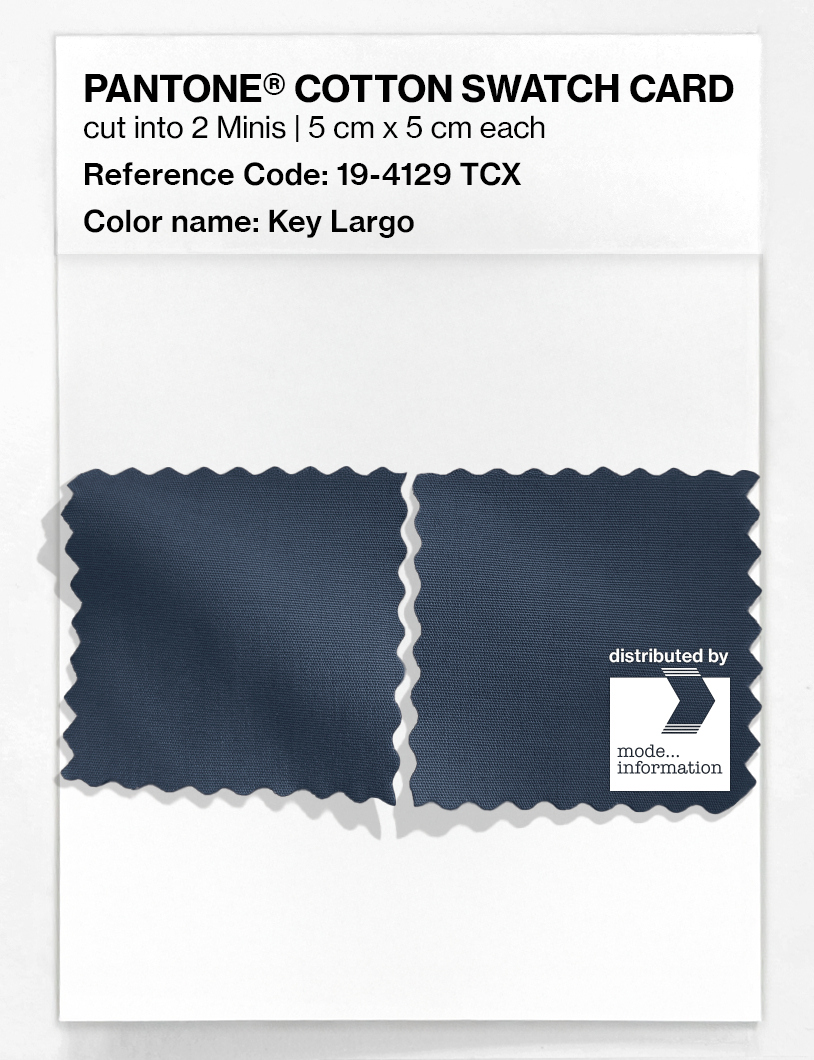 Product image 4 of the product “PANTONE® COTTON SWATCH CARD 19-4129 TCX Key Largo ”