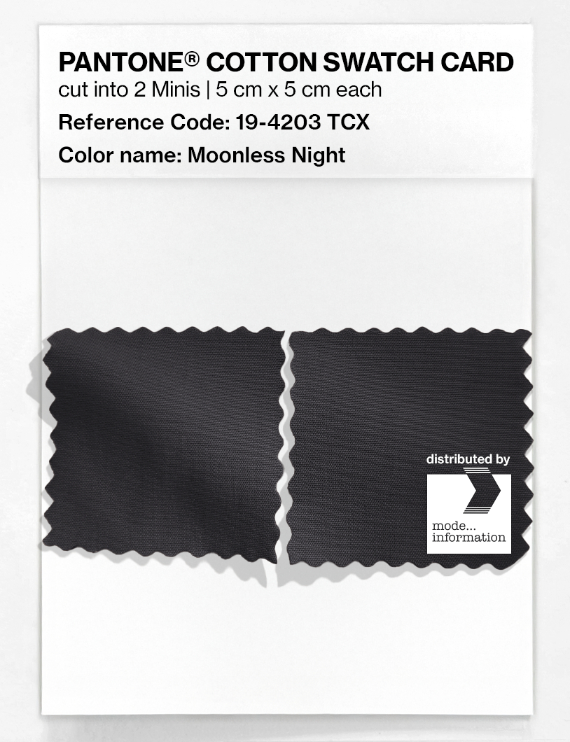 Product image 4 of the product “PANTONE® COTTON SWATCH CARD 19-4203 TCX Moonless Night ”