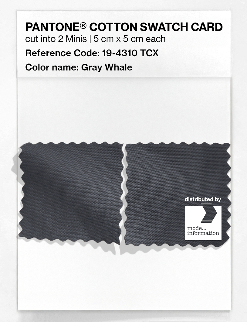 Product image 4 of the product “PANTONE® COTTON SWATCH CARD 19-4310 TCX Gray Whale ”