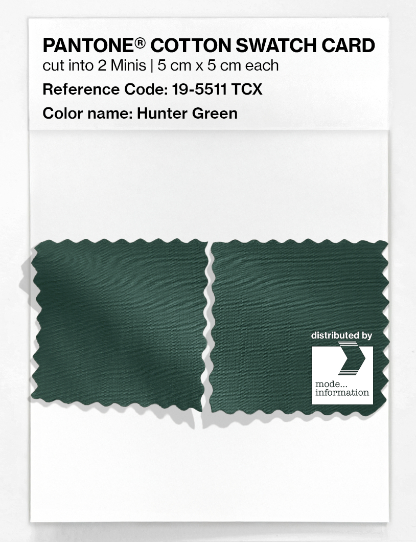 Product image 4 of the product “PANTONE® COTTON SWATCH CARD 19-5511 TCX Hunter Green ”