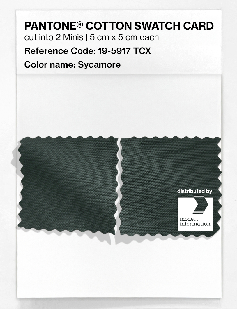 Product image 4 of the product “PANTONE® COTTON SWATCH CARD 19-5917 TCX Sycamore ”