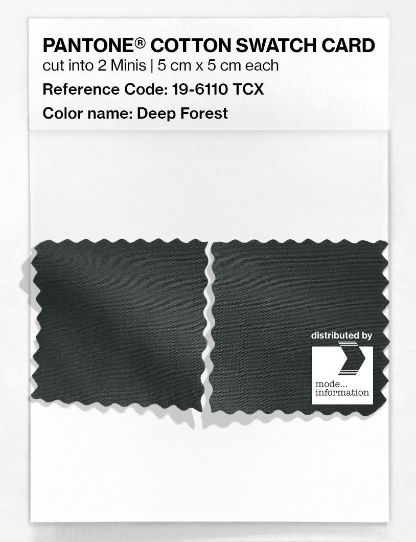 Product image 4 of the product “PANTONE® COTTON SWATCH CARD 19-6110 TCX Deep Forest ”