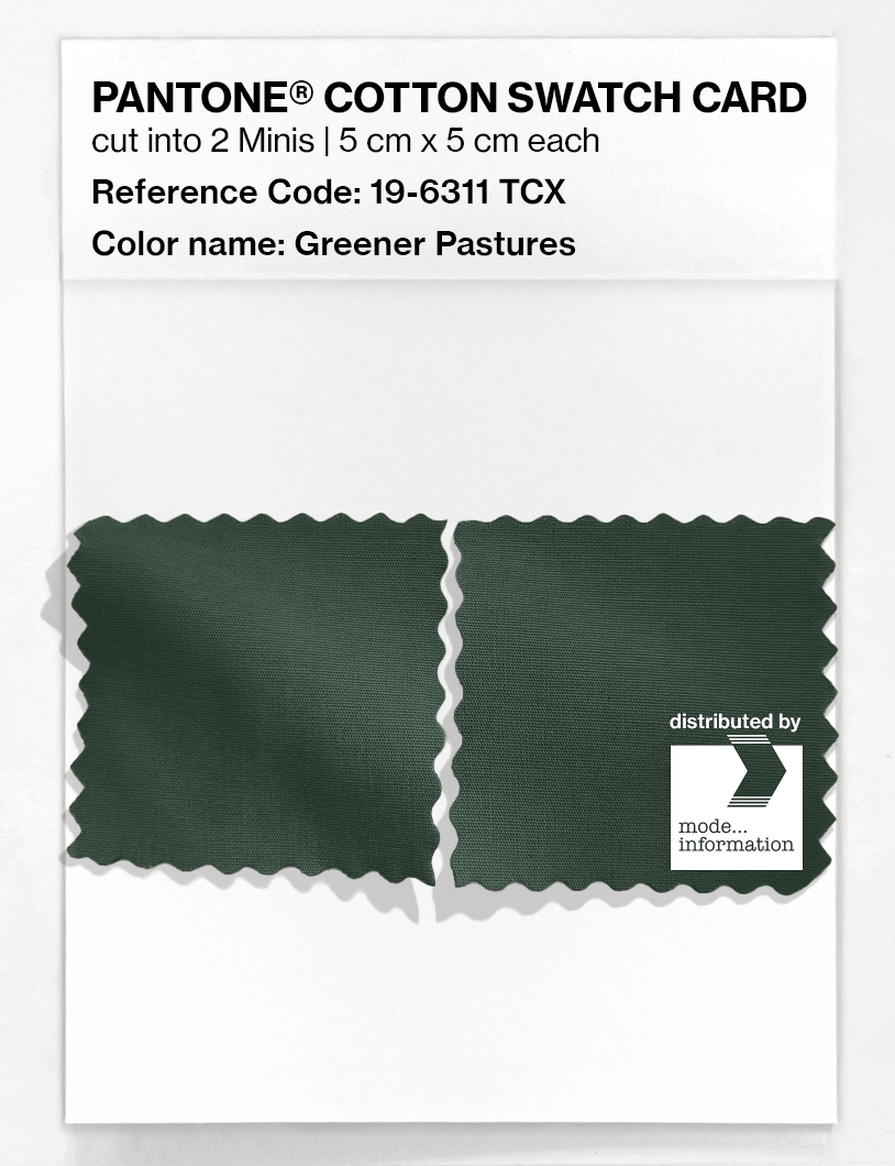 Product image 4 of the product “PANTONE® COTTON SWATCH CARD 19-6311 TCX Greener Pastures ”