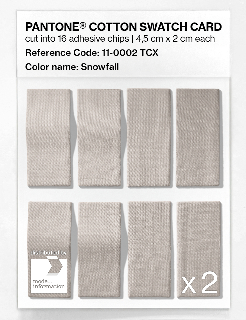 Product image 5 of the product “PANTONE® COTTON SWATCH CARD 11-0002 TCX Snowfall ”