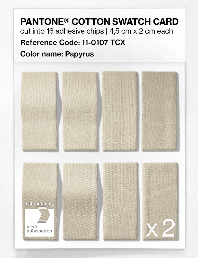 Product image 5 of the product “PANTONE® COTTON SWATCH CARD 11-0107 TCX Papyrus ”