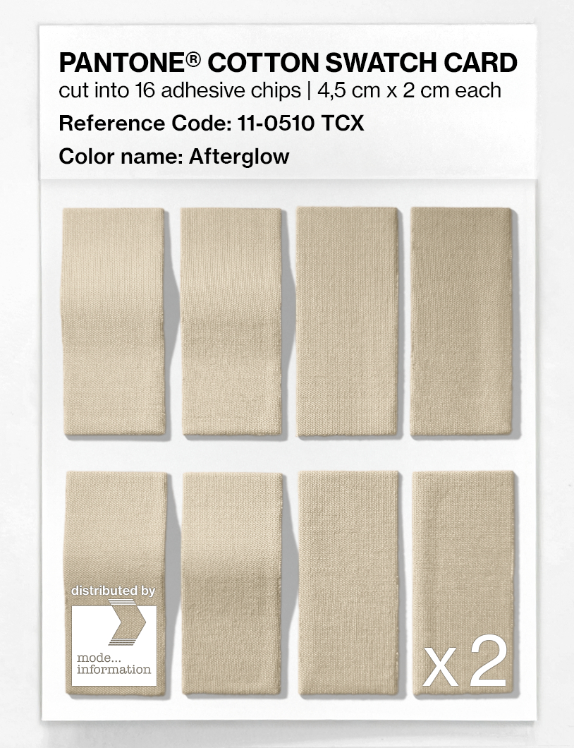 Product image 5 of the product “PANTONE® COTTON SWATCH CARD 11-0510 TCX Afterglow ”