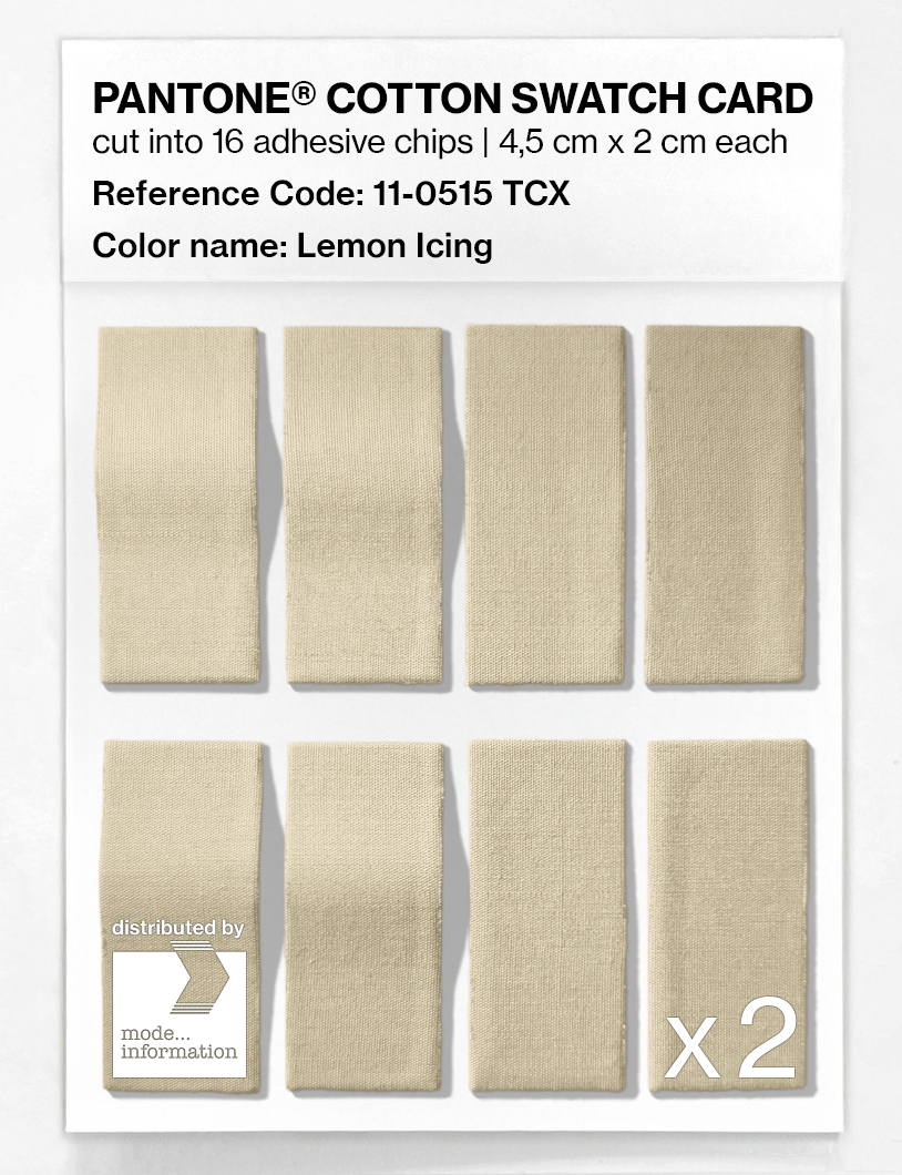 Product image 5 of the product “PANTONE® COTTON SWATCH CARD 11-0515 TCX Lemon Icing ”