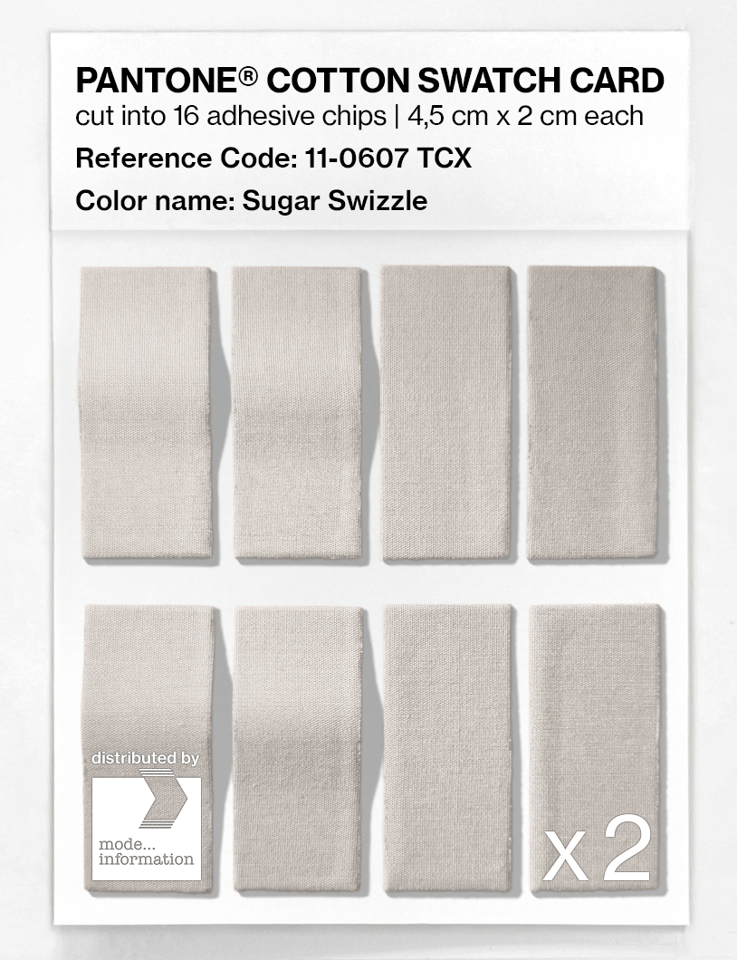 Product image 5 of the product “PANTONE® COTTON SWATCH CARD 11-0607 TCX Sugar Swizzle ”