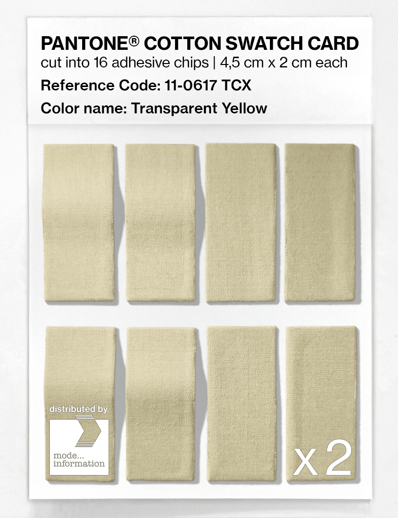 Product image 5 of the product “PANTONE® COTTON SWATCH CARD 11-0617 TCX Transparent Yellow ”