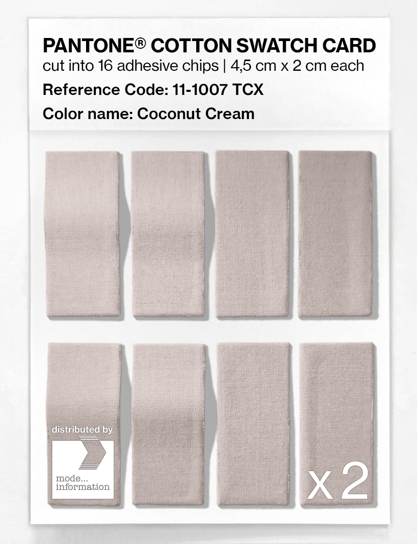 Product image 5 of the product “PANTONE® COTTON SWATCH CARD 11-1007 TCX Coconut Cream ”
