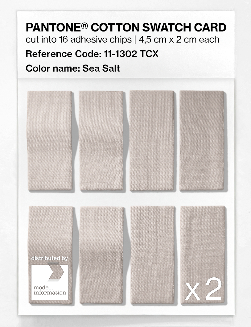 Product image 5 of the product “PANTONE® COTTON SWATCH CARD 11-1302 TCX Sea Salt ”