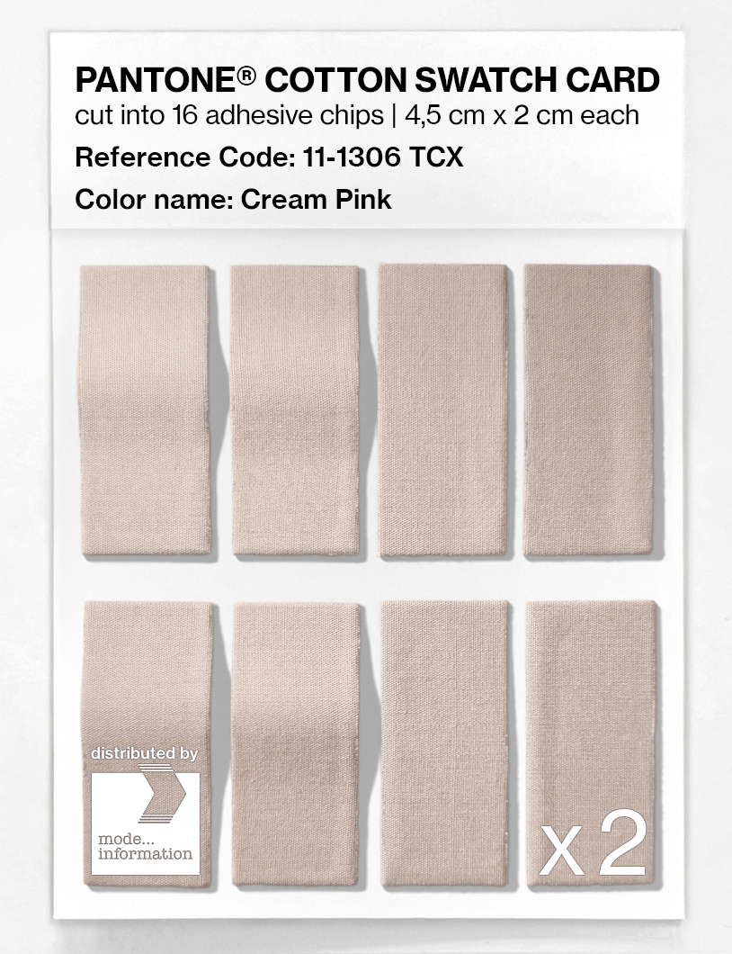 Product image 5 of the product “PANTONE® COTTON SWATCH CARD 11-1306 TCX Cream Pink ”