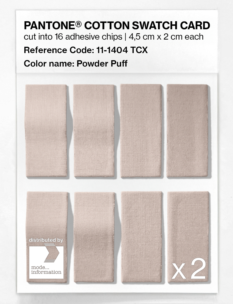 Product image 5 of the product “PANTONE® COTTON SWATCH CARD 11-1404 TCX Powder Puff ”