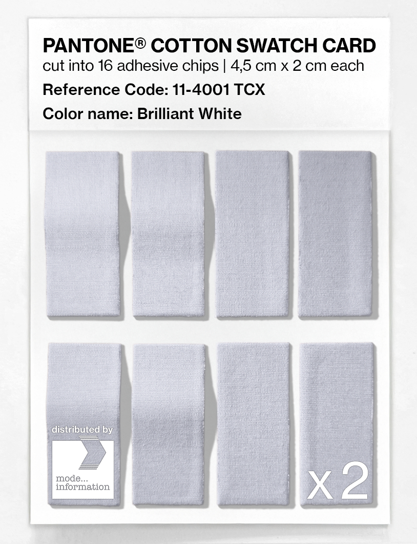 Product image 5 of the product “PANTONE® COTTON SWATCH CARD 11-4001 TCX Brilliant White ”