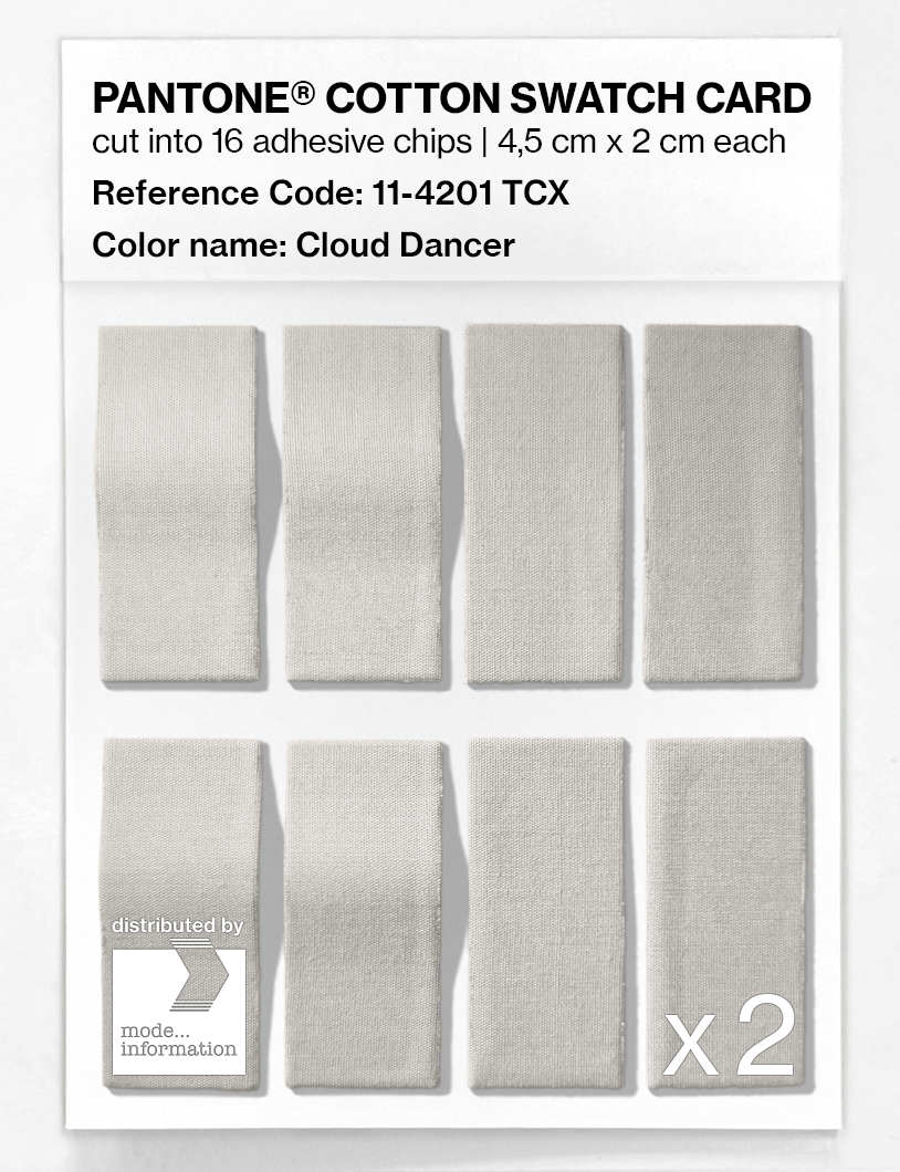 Product image 5 of the product “PANTONE® COTTON SWATCH CARD 11-4201 TCX Cloud Dancer ”