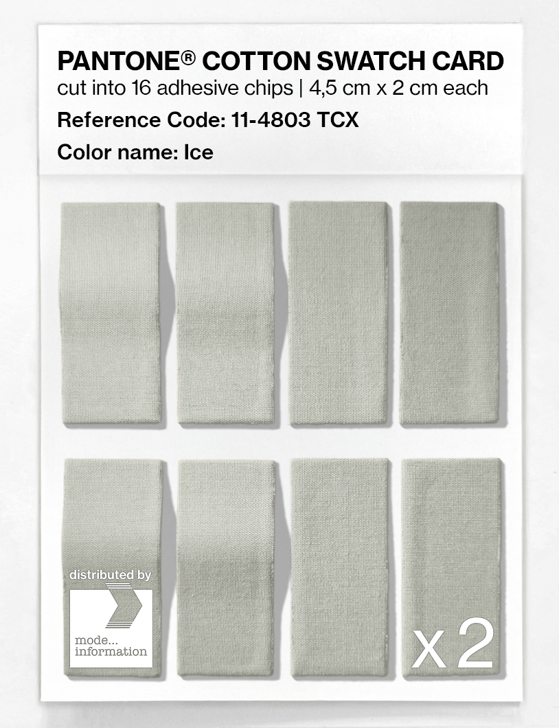 Product image 5 of the product “PANTONE® COTTON SWATCH CARD 11-4803 TCX Ice ”