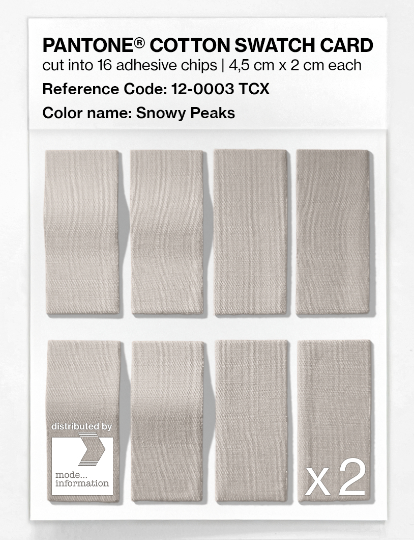 Artikelbild 5 des Artikels “PANTONE® COTTON SWATCH CARD 12-0003 TCX Snowy Peaks “