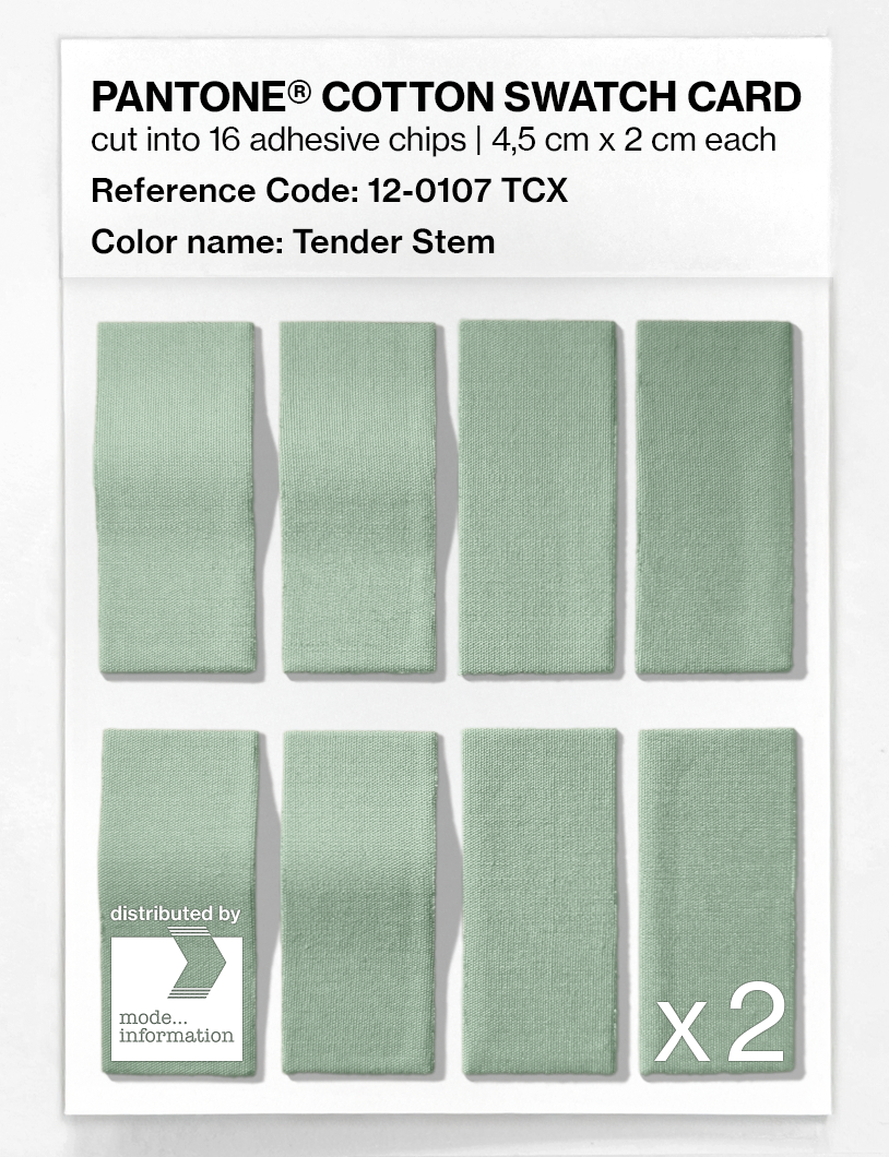Product image 5 of the product “PANTONE® COTTON SWATCH CARD 12-0107 TCX Tender Stem ”