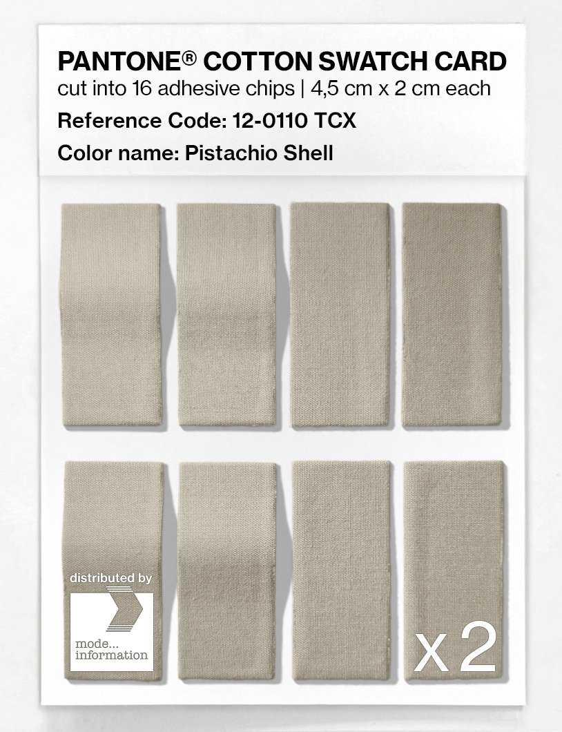 Product image 5 of the product “PANTONE® COTTON SWATCH CARD 12-0110 TCX Pistachio Shell ”