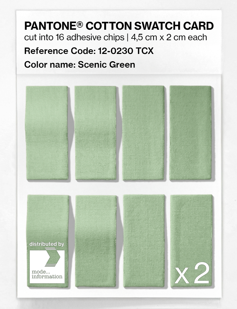 Product image 5 of the product “PANTONE® COTTON SWATCH CARD 12-0230 TCX Scenic Green ”