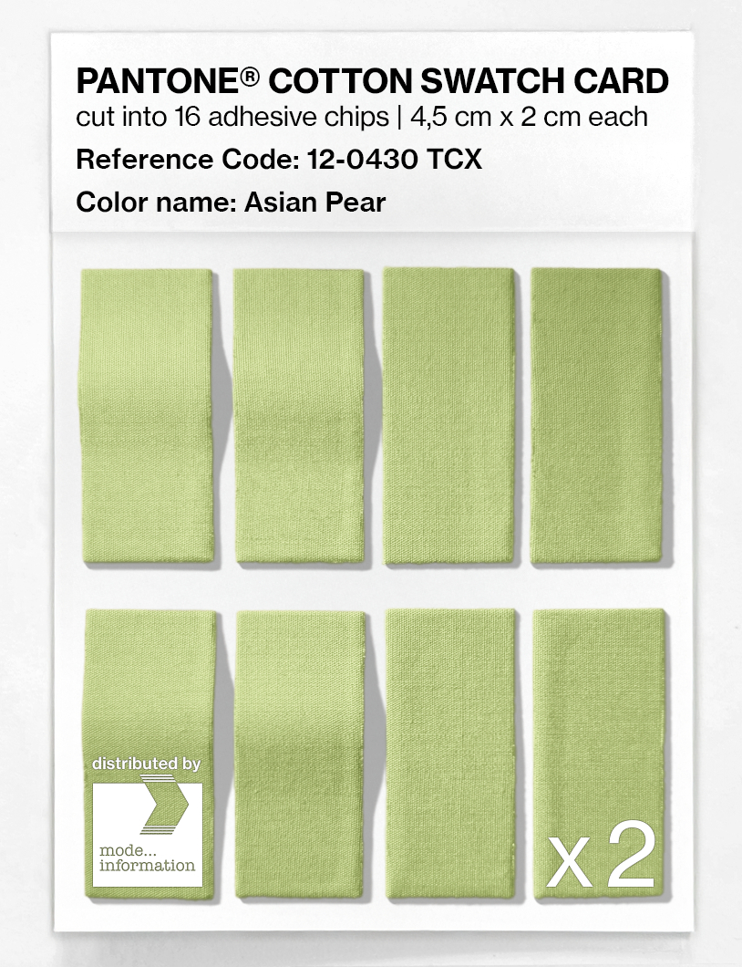 Product image 5 of the product “PANTONE® COTTON SWATCH CARD 12-0430 TCX Asian Pear ”