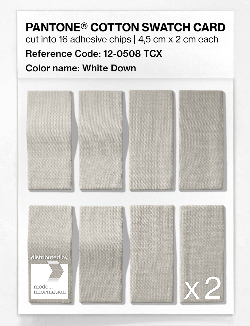 Product image 5 of the product “PANTONE® COTTON SWATCH CARD 12-0508 TCX White Down ”