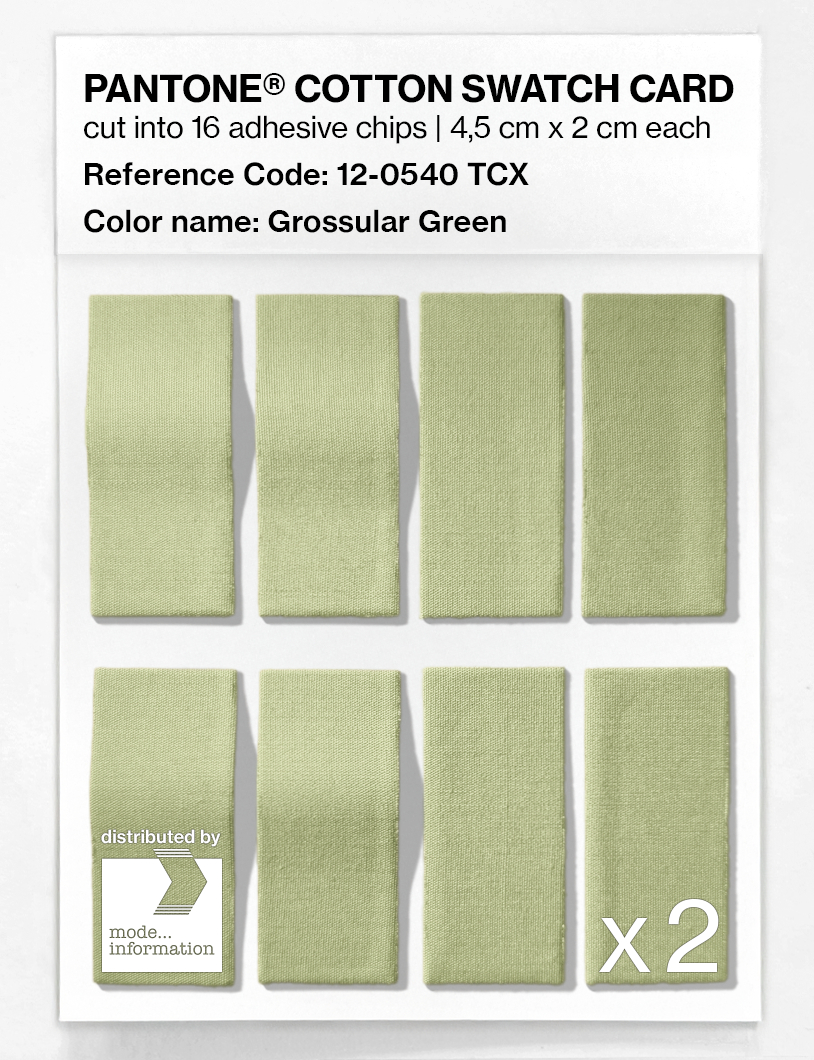 Product image 5 of the product “PANTONE® COTTON SWATCH CARD 12-0540 TCX Grossular Green ”
