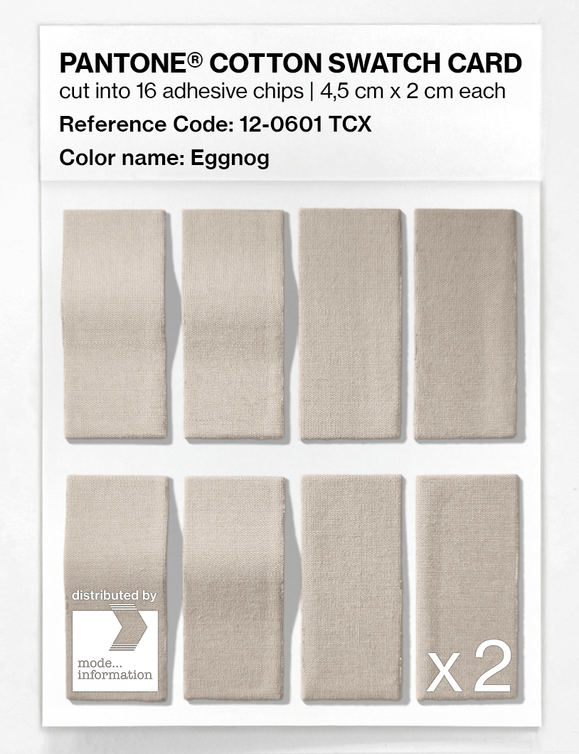 Product image 5 of the product “PANTONE® COTTON SWATCH CARD 12-0601 TCX Eggnog ”