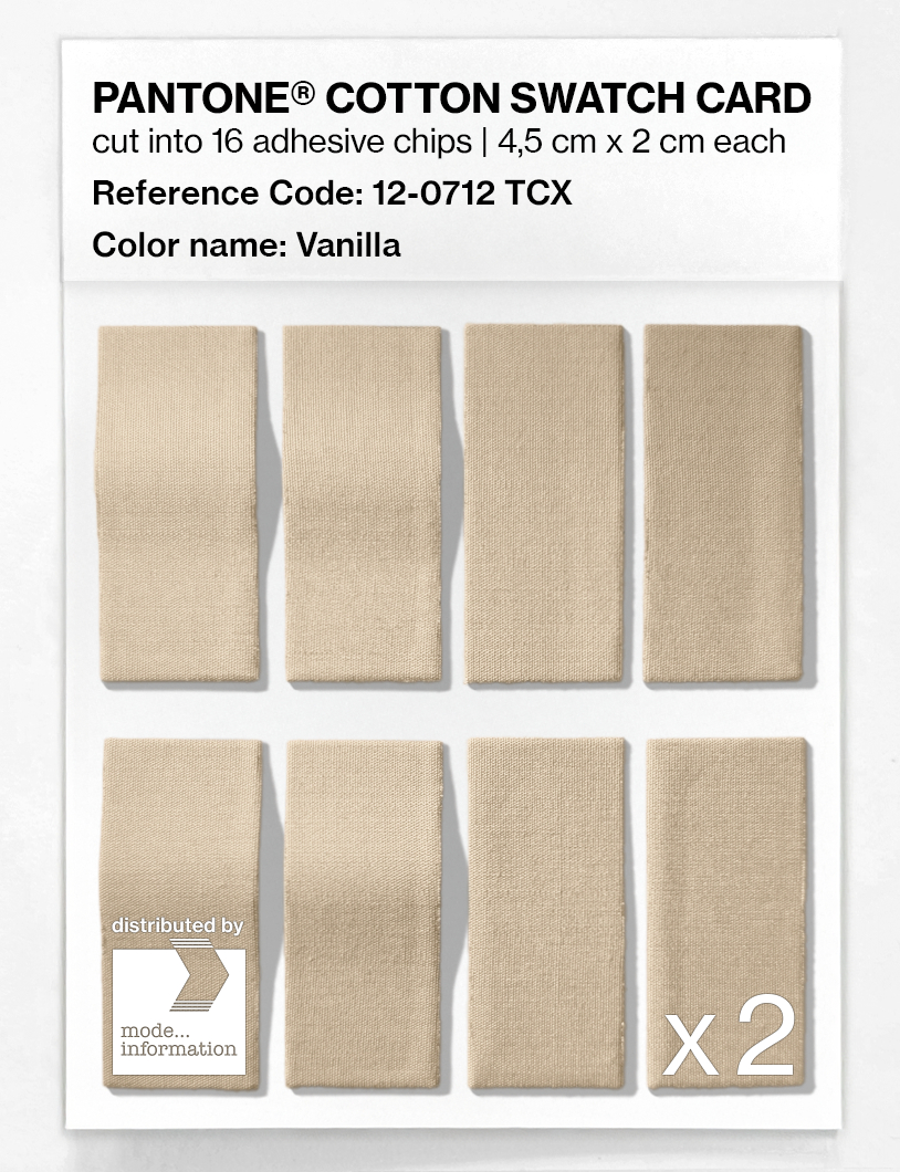 Product image 5 of the product “PANTONE® COTTON SWATCH CARD 12-0712 TCX Vanilla ”