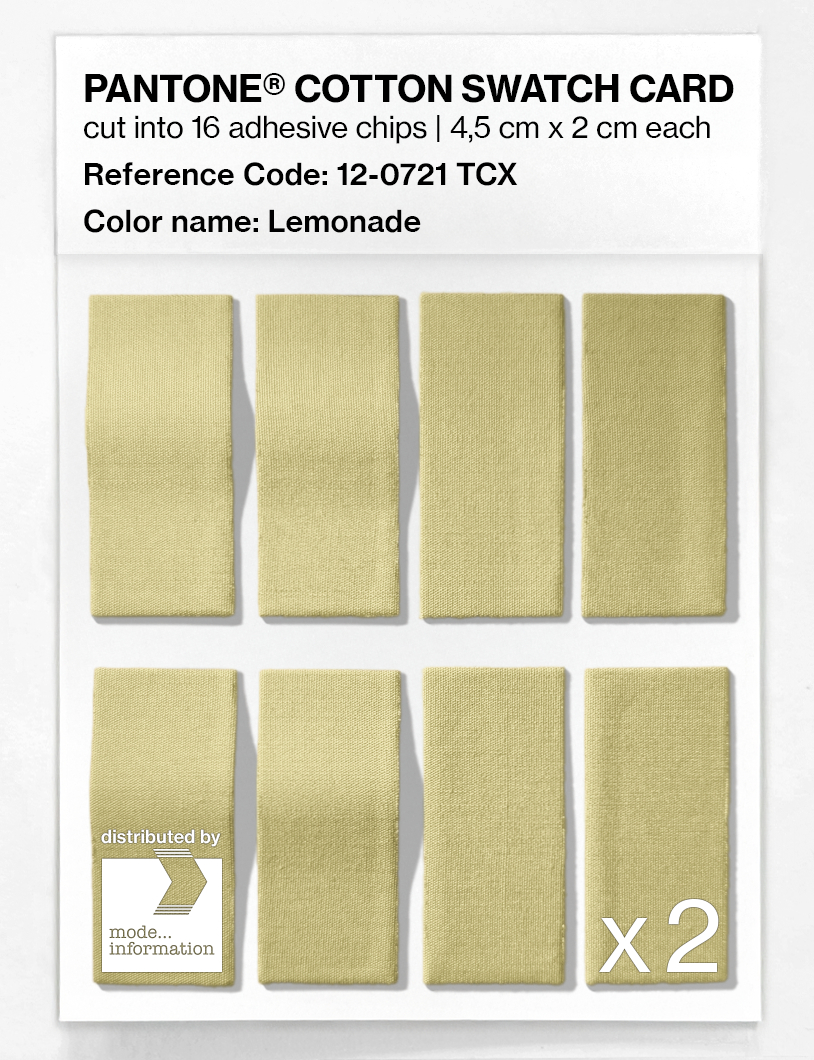 Product image 5 of the product “PANTONE® COTTON SWATCH CARD 12-0721 TCX Lemonade ”