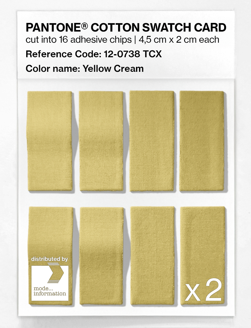 Product image 5 of the product “PANTONE® COTTON SWATCH CARD 12-0738 TCX Yellow Cream ”