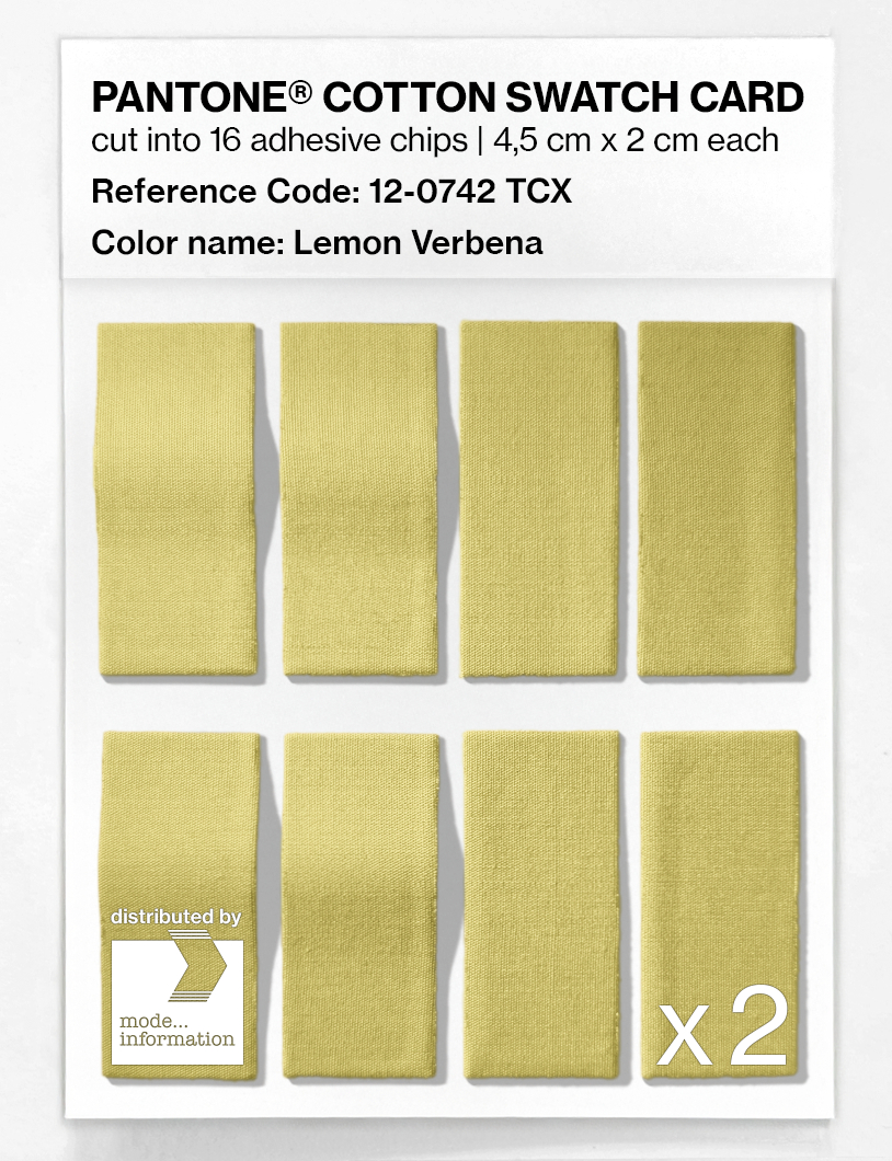 Product image 5 of the product “PANTONE® COTTON SWATCH CARD 12-0742 TCX Lemon Verbena ”