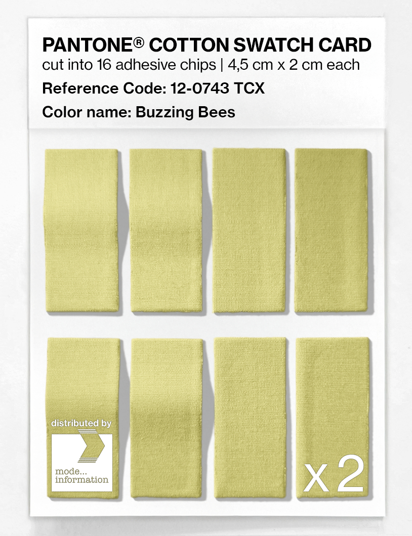 Product image 5 of the product “PANTONE® COTTON SWATCH CARD 12-0743 TCX Buzzing Bees ”