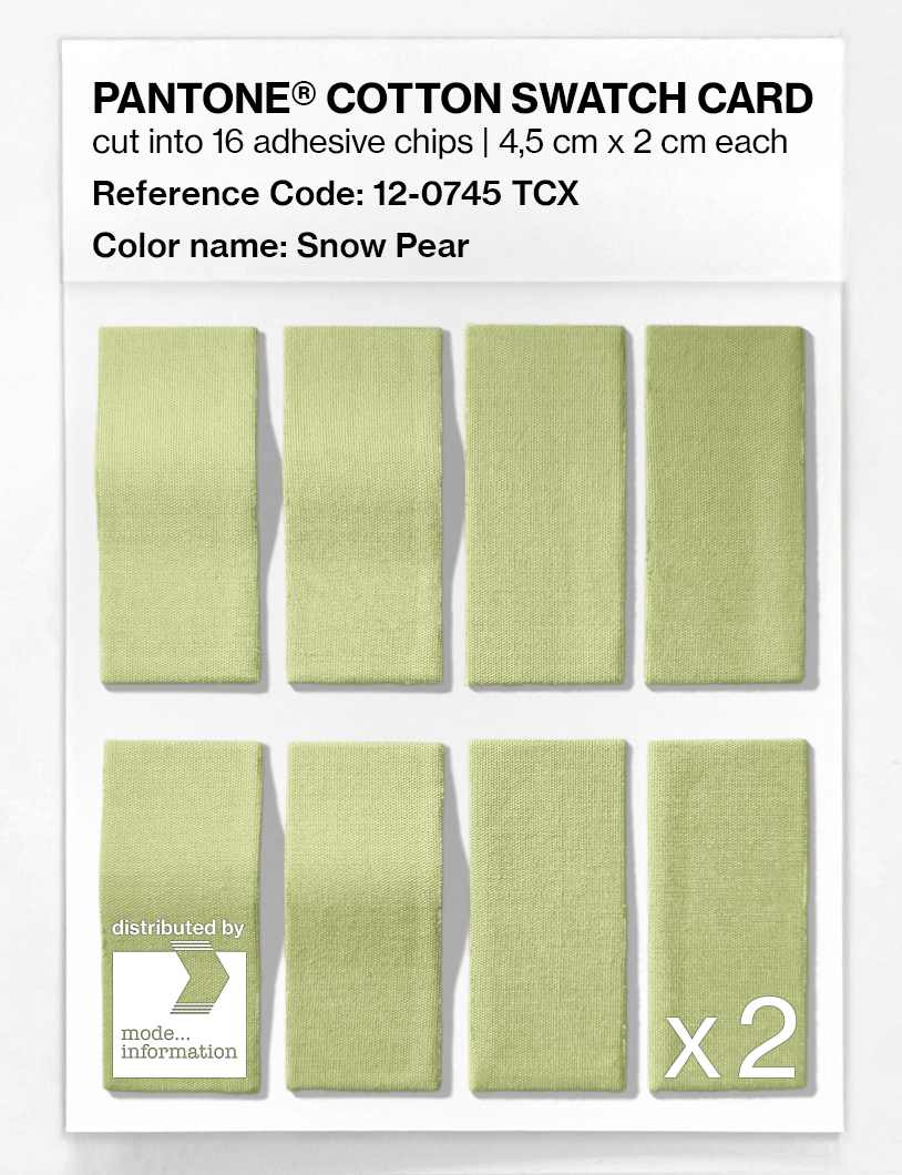 Product image 5 of the product “PANTONE® COTTON SWATCH CARD 12-0745 TCX Snow Pear ”