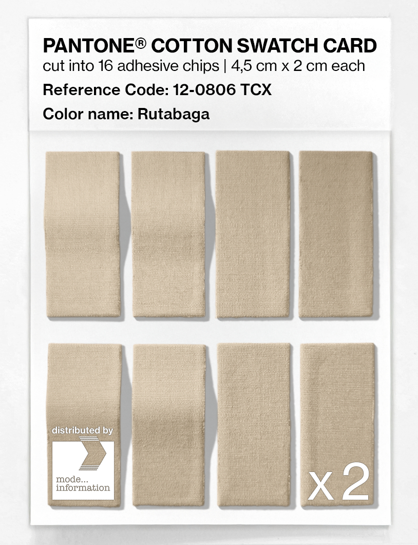 Product image 5 of the product “PANTONE® COTTON SWATCH CARD 12-0806 TCX Rutabaga ”