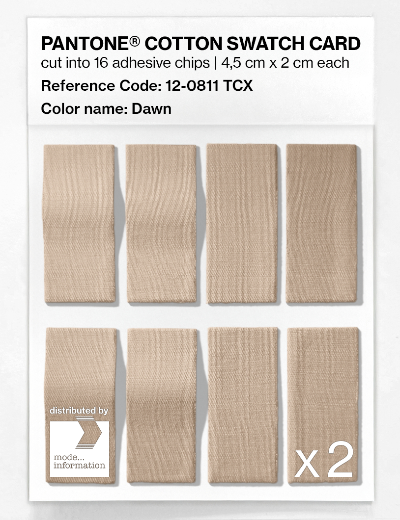 Product image 5 of the product “PANTONE® COTTON SWATCH CARD 12-0811 TCX Dawn ”
