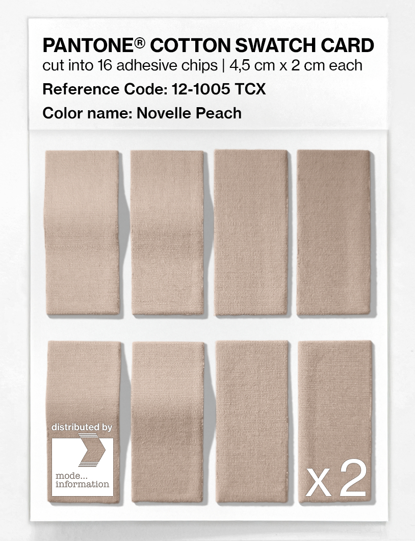 Product image 5 of the product “PANTONE® COTTON SWATCH CARD 12-1005 TCX Novelle Peach ”