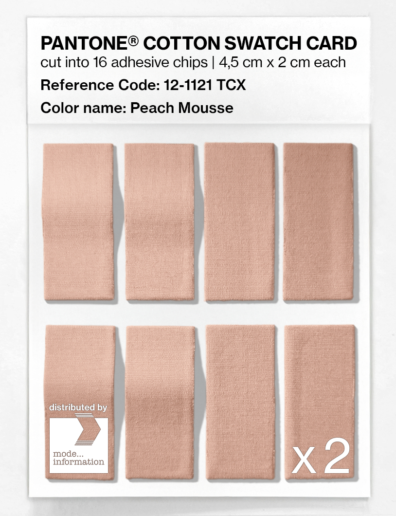 Product image 5 of the product “PANTONE® COTTON SWATCH CARD 12-1121 TCX Peach Mousse ”