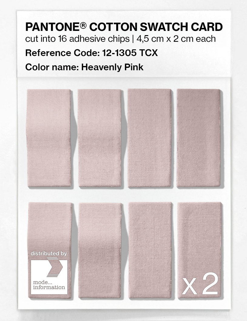 Product image 5 of the product “PANTONE® COTTON SWATCH CARD 12-1305 TCX Heavenly Pink ”