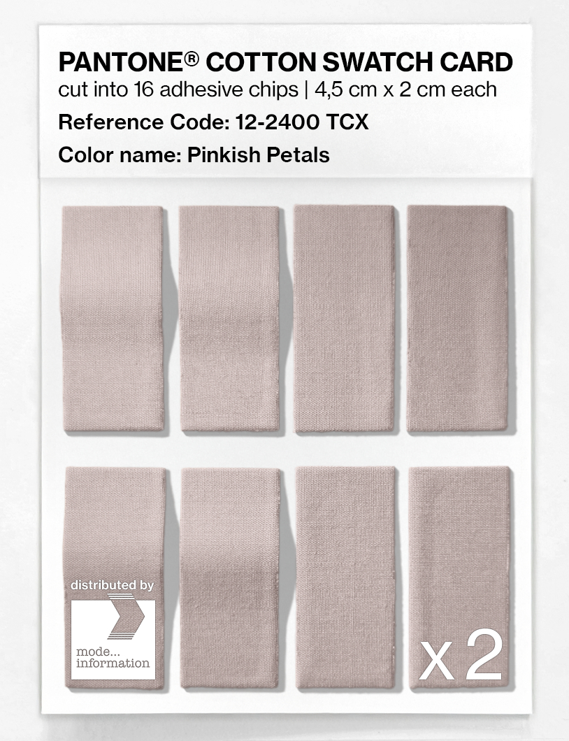 Product image 5 of the product “PANTONE® COTTON SWATCH CARD 12-2400 TCX Pinkish Petals ”