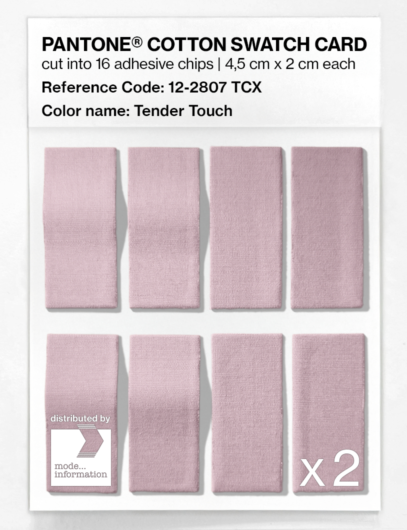 Product image 5 of the product “PANTONE® COTTON SWATCH CARD 12-2807 TCX Tender Touch ”