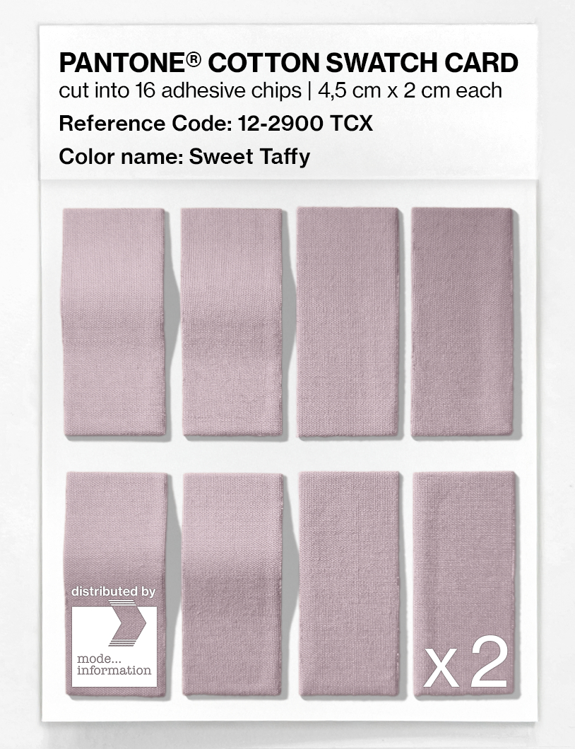Product image 5 of the product “PANTONE® COTTON SWATCH CARD 12-2900 TCX Sweet Taffy ”